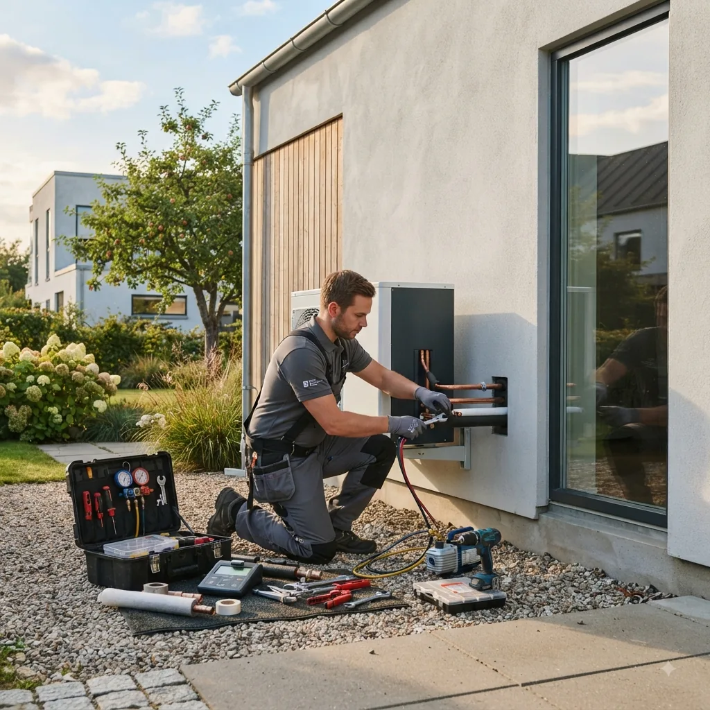 Installation af varmepumpe